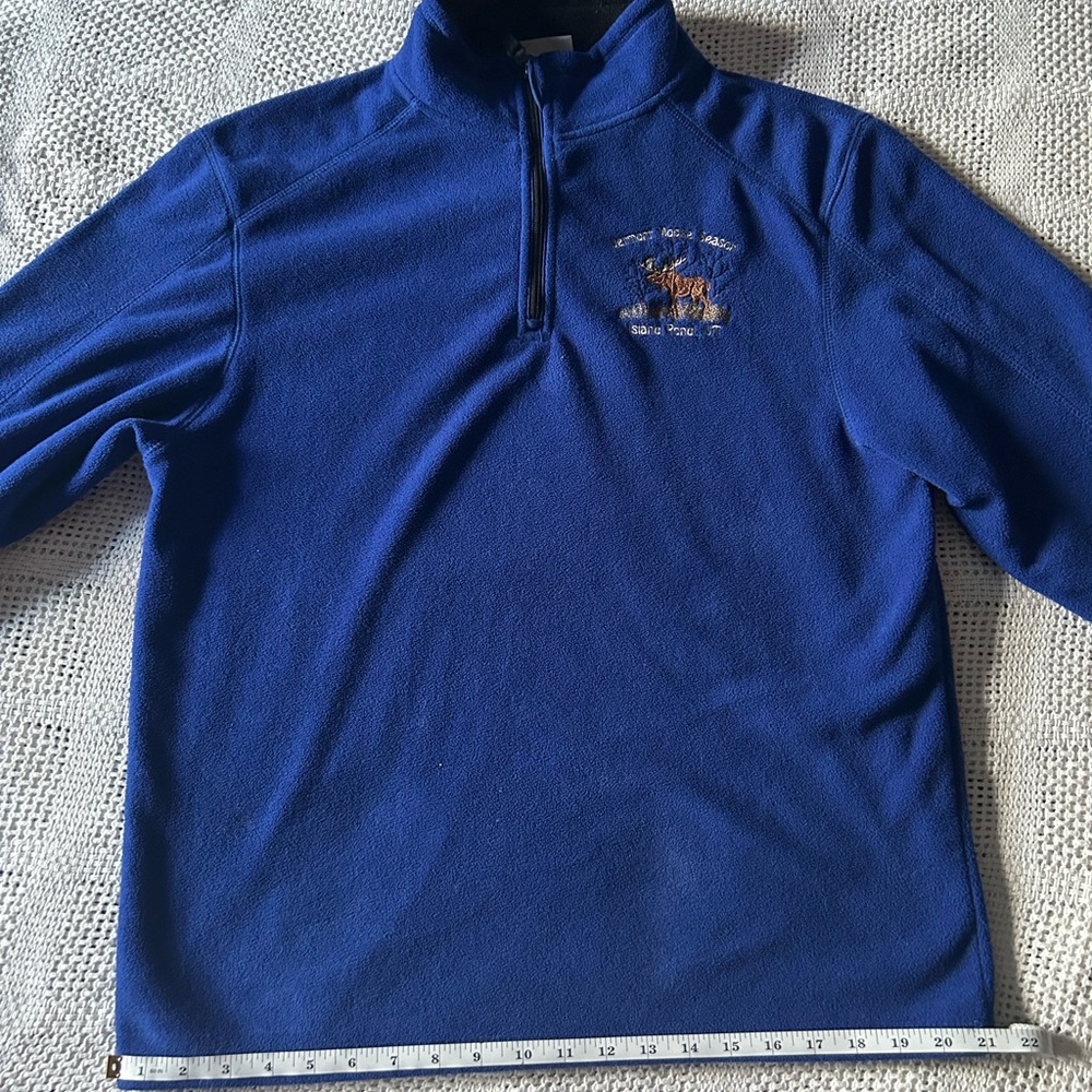 Royal blue quarter zip pullover top
